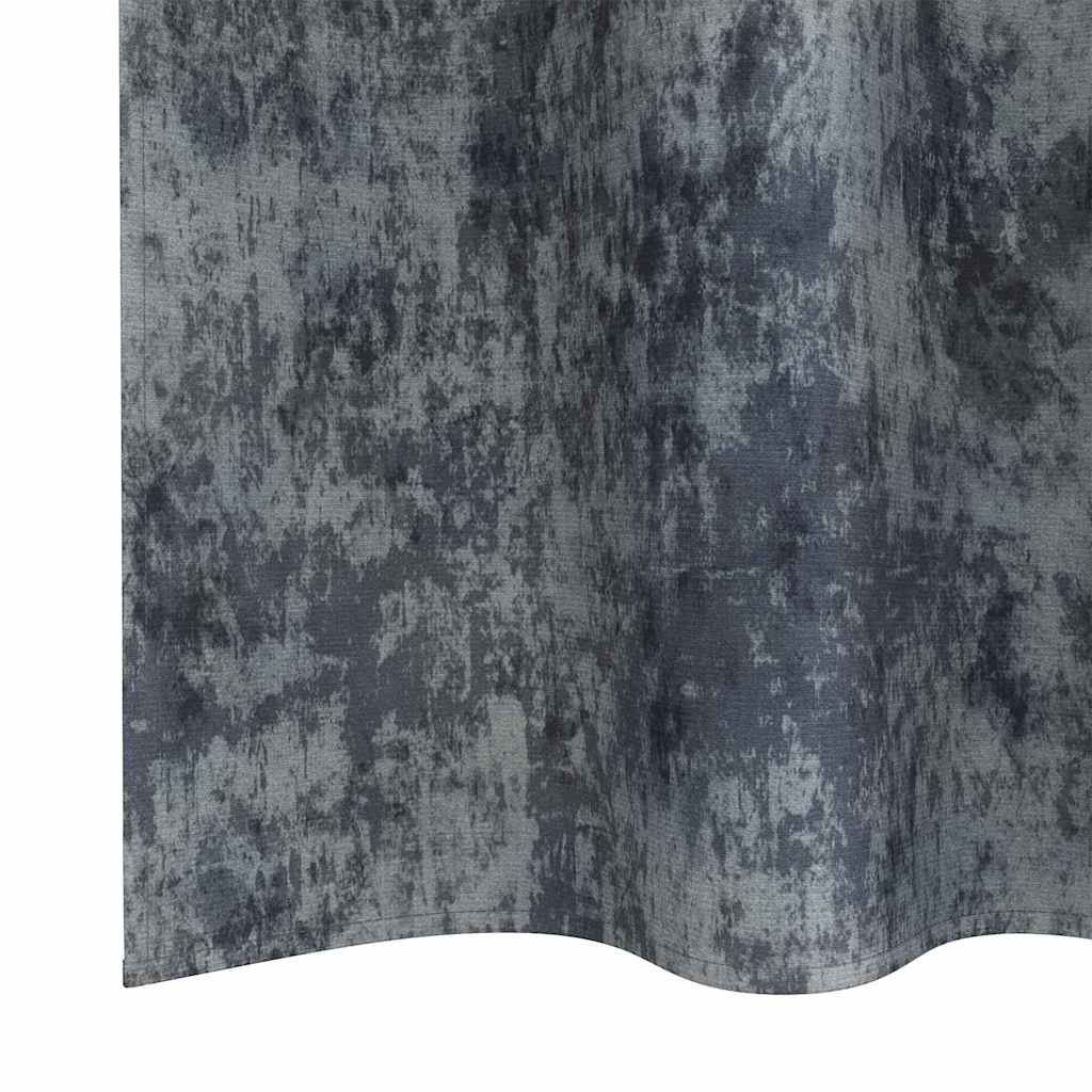 Curtain with Curtains 2 pcs Silver grey 245 x 140 cm Velvet